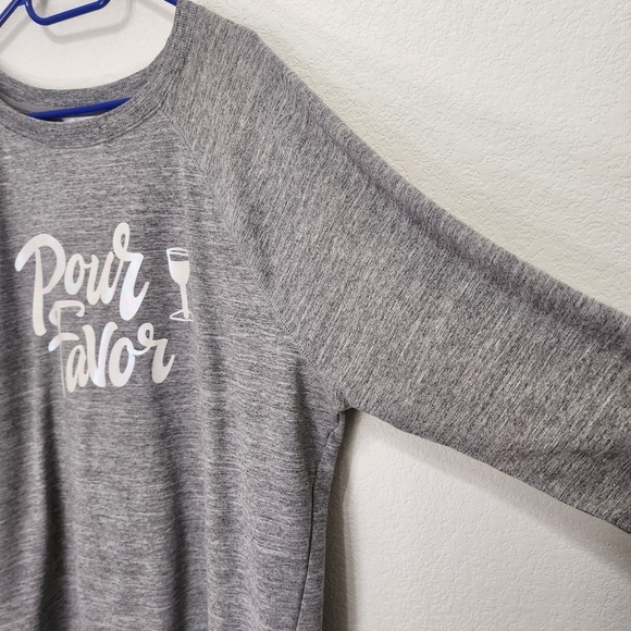 Wildfox Gray Pour Favor Oversized Sweatshirt Size L - Picture 9 of 14